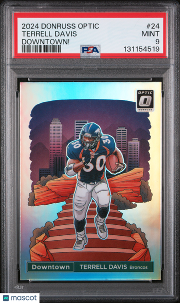 2024 Panini Donruss Optic Downtown! Terrell Davis #24 PSA 9