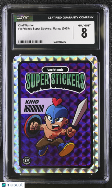 2025 Veefriends Super Stickers: Manga Kind Warrior CGC 8