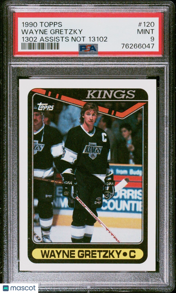 1990 Topps Wayne Gretzky #120 Error PSA 9