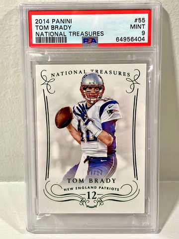 2014 National Treasures Patriots Tom Brady 7/12 Psa 9