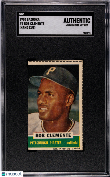 1960 Bazooka Bob Clemente #7 SGC A