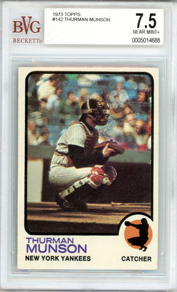 1973 TOPPS THURMAN MUNSON BVG 7.5 NEAR MINT