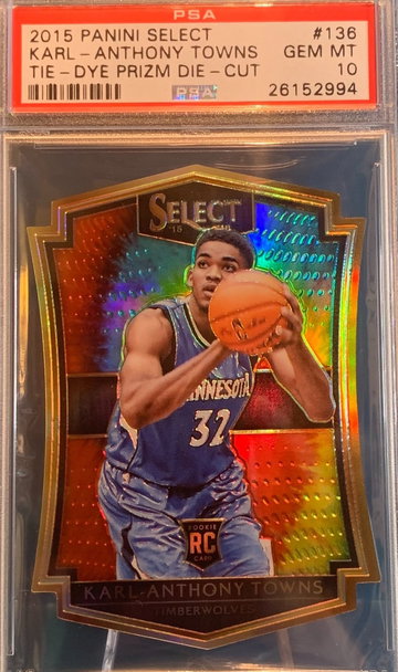 2015-16 Select Tie-Dye Die Cut Karl-Anthony Towns