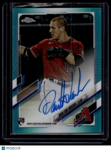 2021 Topps Chrome Daulton Varsho #RA-DV Rookie Autographs Aqua Refractor SN AU