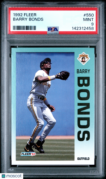 1992 Fleer Barry Bonds #550 PSA 9