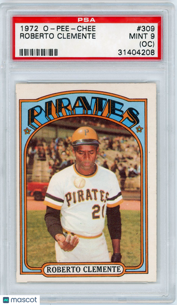 1972 O-Pee-Chee Roberto Clemente #309 Oc PSA 9