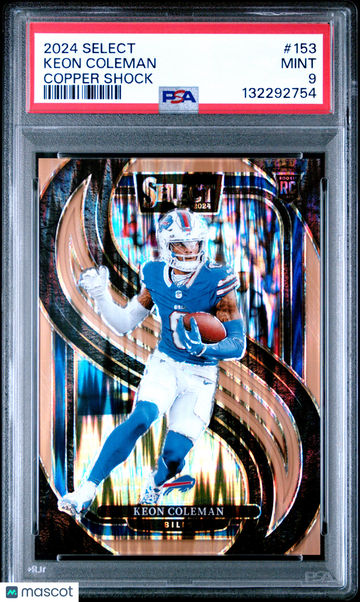 2024 Select Keon Coleman #153 Copper Shock PSA 9