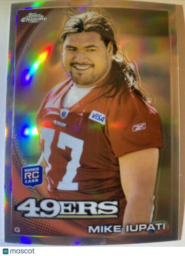 2010 Topps Chrome Refractor NFL Football #C-58 Mike Iupati San Francisco 49ers