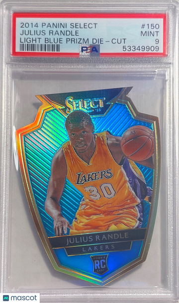 2014 Panini Select Julius Randle #150 Light Blue Prizm Die Cut PSA 9