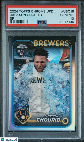 2024 Topps Chrome Update Jackson Chourio #USC18 SP PSA 10