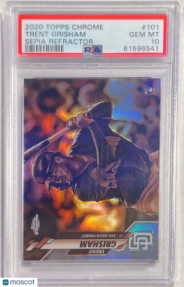 2020 Topps Chrome Trent Grisham #101 Sepia Refractor PSA 10