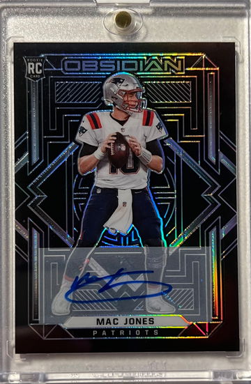 2021 Panini Obsidian Mac Jones Auto Silver #/125 Rookie RC New England Patriots
