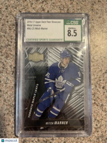 2016-17 Upper Deck Fleer Showcase Mitch Marner #25 Rookie CSG 8.5