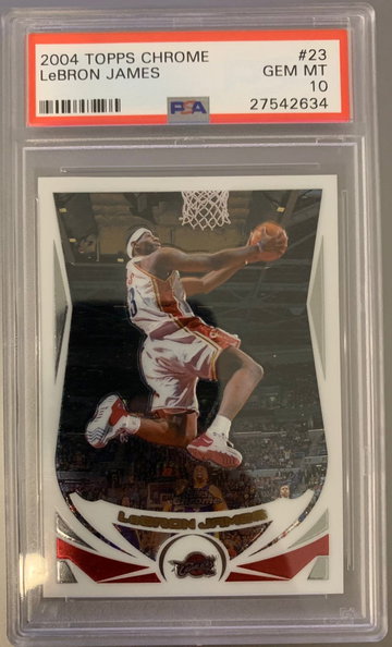 2004 LeBron James Topps Chrome #23 PSA 10