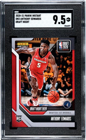 2020-21 Panini Instant Draft Night Anthony Edwards #DN3 RC /2207 SGC 9.5