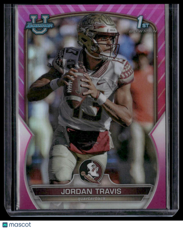 2022 Bowman University Chrome Jordan Travis #31 Pink Refractor