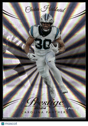 2023 Panini Prestige Chuba Hubbard #40 Xtra Points Sunburst