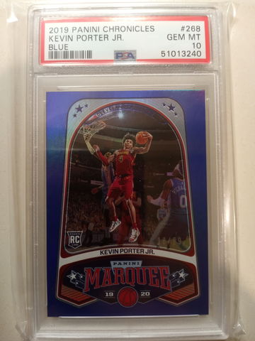 2019-20 Kevin Porter JR RC Chronicles Marquee Blue 18/99 PSA 10