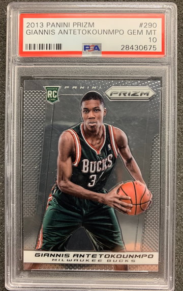 GIANNIS ANTETOKOUNMPO PRIZM ROOKIE PSA 10 GEM MINT