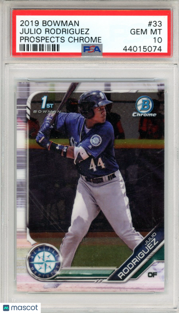 2019 Bowman Prospects Chrome Julio Rodriguez #33 PSA 10