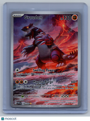 2023 Paradox Rift Groudon Holo Secret Rare #199/182