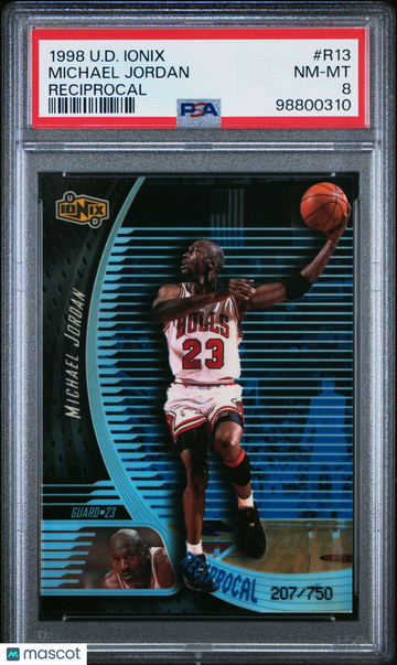 1998 Upper Deck Ionix Reciprocal Michael Jordan #R13 /750 PSA 8