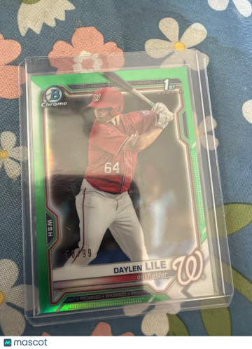 2021 Bowman Chrome Daylen Lile #BDC-18 Green Refractor /99