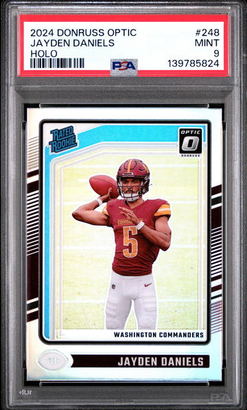 2024 Donruss Optic Rated Rookie Holo Jayden Daniels #248 PSA 9