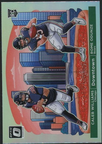 2024 Panini Donruss Optic Downtown Caleb Williams/Rome Odunze #10 RC
