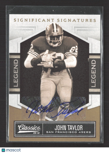2010 Panini Classics Significant Signatures John Taylor #230 Legend