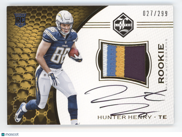 2016 Panini Limited Hunter Henry #133 Autograph Patch RC 027/299