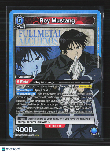 2023 Bandai Union Arena Fullmetal Alchemist Roy Mustang Raid SR