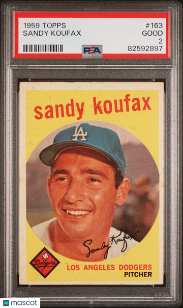 1959 Topps Sandy Koufax #163 PSA 2
