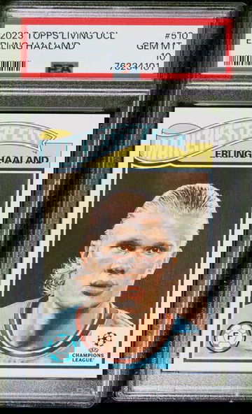 2023 Topps Living UCL UEFA Champions League #510 Erling Haaland PSA 10 GEM MINT