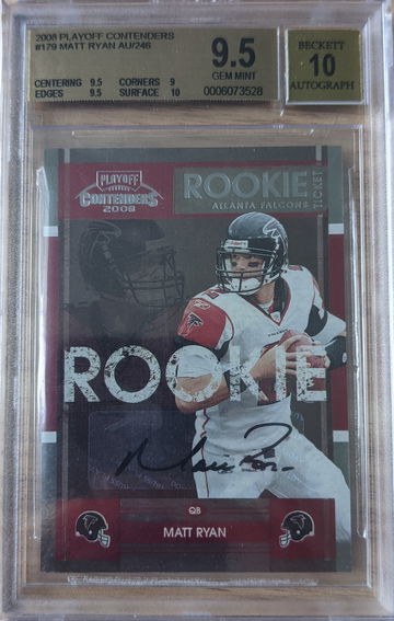 2008 Playoff Contenders Matt Ryan Rookie Ticket Auto Autograph BGS 9.5