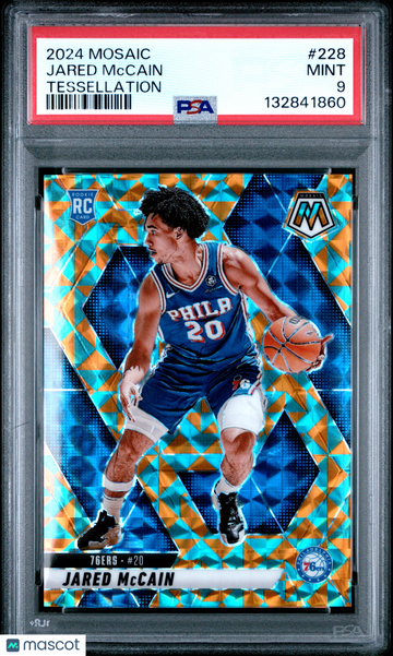 2024 Panini Mosaic Jared Mccain #228 Tessellation PSA 9
