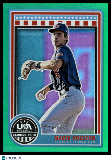 2025 Panini Stars and Stripes USA Baseball Marek Houston #97 Green