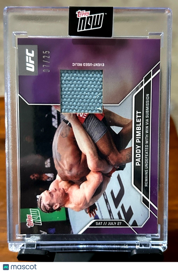 2024 Topps Now 14B Relic Short Print Paddy Pimblett Parallel Variety Near Mint MMA Trading Card