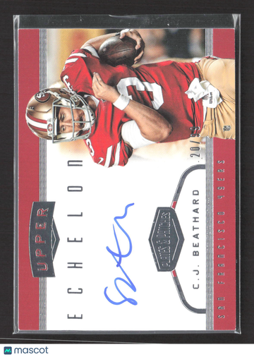 2018 Panini Plates & Patches Upper Echelon C.J. Beathard #UP-CB /99
