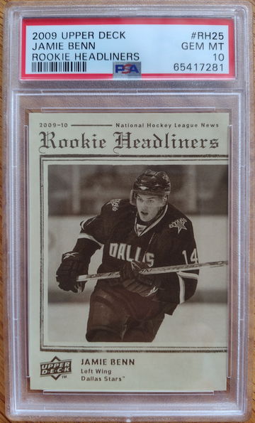 2009 Upper Deck Jamie Benn Rookie Headliner PSA 10