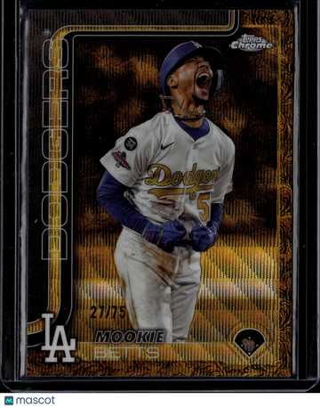 2023 Topps Chrome Gilded Collection Mookie Betts #40 Gold Etched Refractor /75