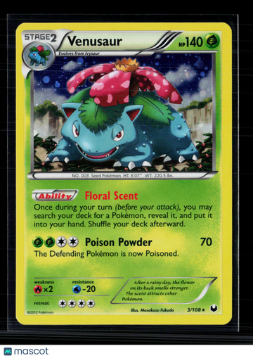 Pokemon 2012 Boundaries Crossed Venusaur #3/108