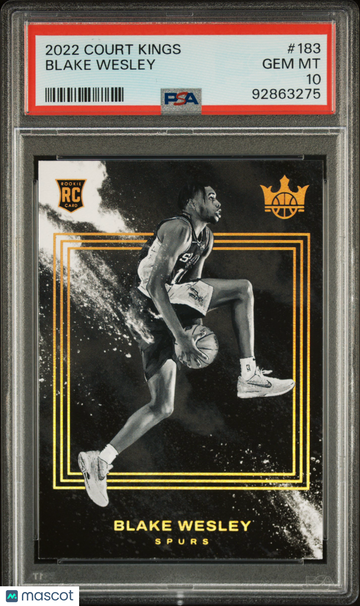 2022 Panini Court Kings Blake Wesley #183 PSA 10