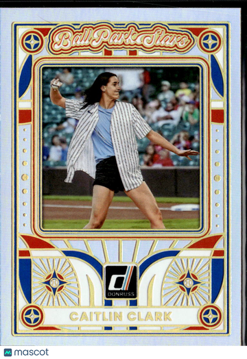 Caitlin Clark 2026 Panini Donruss Baseball Ball Park Stars Iowa Hawkeyes