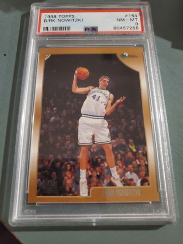 DIRK NOWITZKI 1998 TOPPS ROOKIE PSA 8