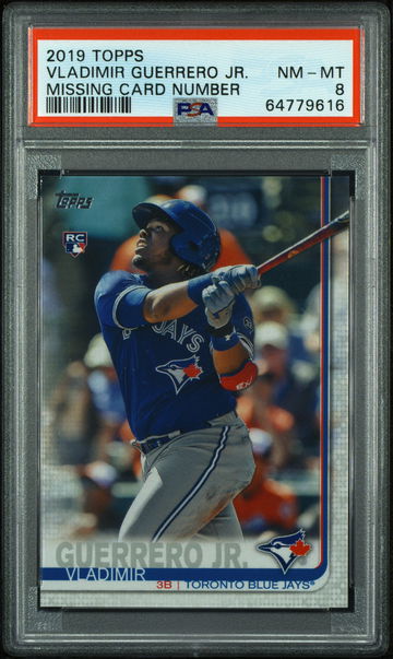 💎🧨 2019 Topps Missing Card Number Vladimir Guerrero Jr. RC PSA 8 NM-MT ⚾️👻