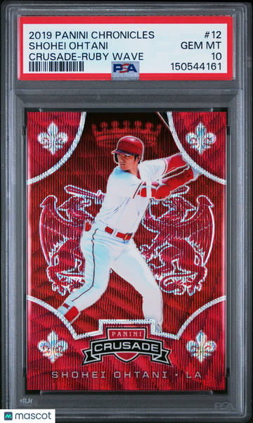 2019 Panini Chronicles Crusade Shohei Ohtani #12 Ruby Wave PSA 10