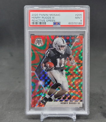 2020 mosaic Reactive Green Henry ruggs III rookie psa 9