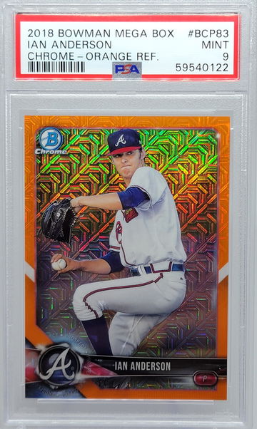 2018 BOWMAN MEGA BOX #BCP83 IAN ANDERSON CHROME - ORANGE REF. PSA 9