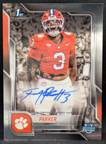 2025 Bowman Chrome University Chrome Prospect Autographs #BCA-TJP T.J. Parker AU